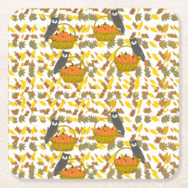 Autumn Pumpkin Pattern Kartonnen Onderzetters