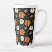 Autumn Pumpkin Pattern Latte Mok (Rechts)