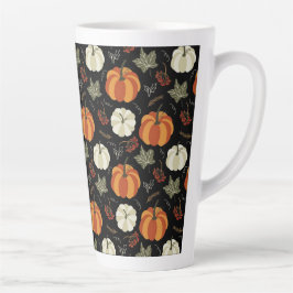 Autumn Pumpkin Pattern Latte Mok