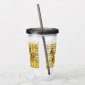 Autumn Pumpkin Pattern Reusable Acrylic Tumbler Acryl Drinkbeker (Links)
