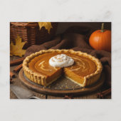 Autumn Pumpkin Pie Postcard Feestdagenkaart (Voorkant)