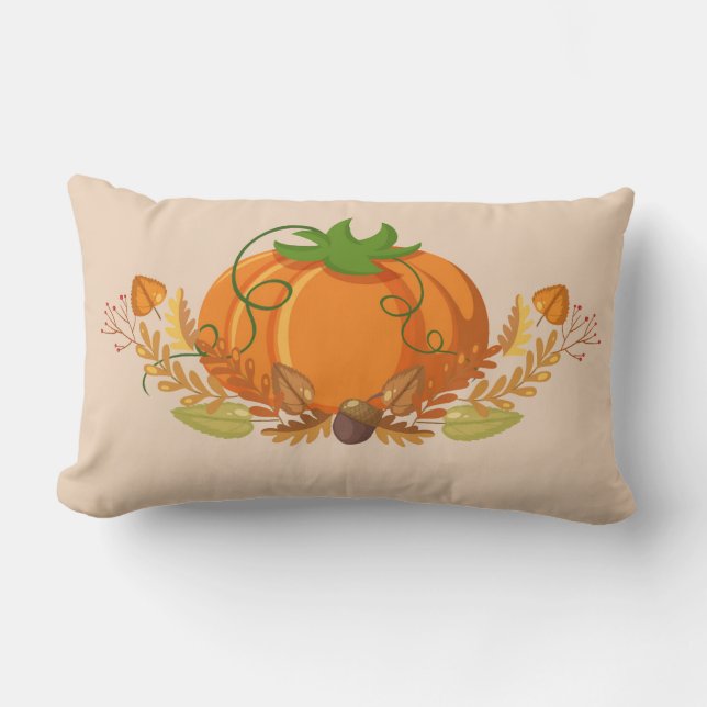 Autumn Pumpkin Pillow Kussen (Voorkant)