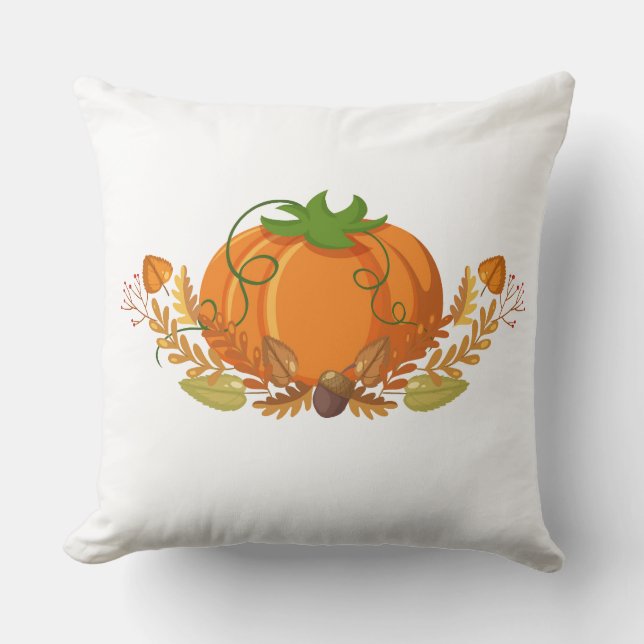 Autumn Pumpkin Pillow Kussen (Voorkant)