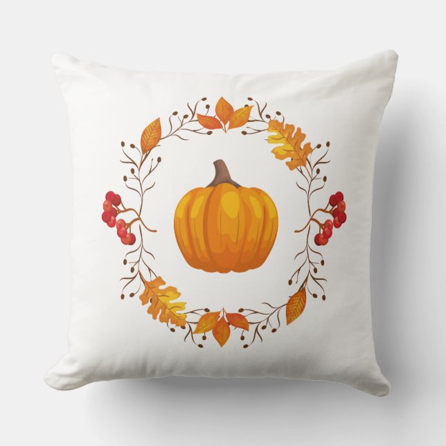 Autumn Pumpkin Pillow Kussen (Voorkant)
