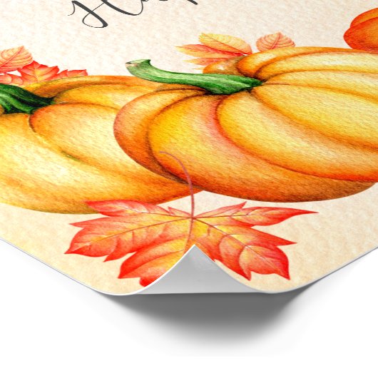 Autumn Pumpkin | POSTER THANKSGIVING (Hoek)