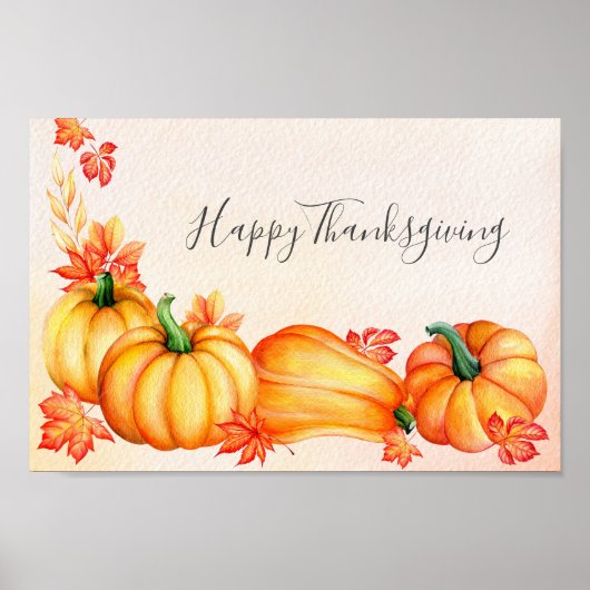 Autumn Pumpkin | POSTER THANKSGIVING (Voorkant)