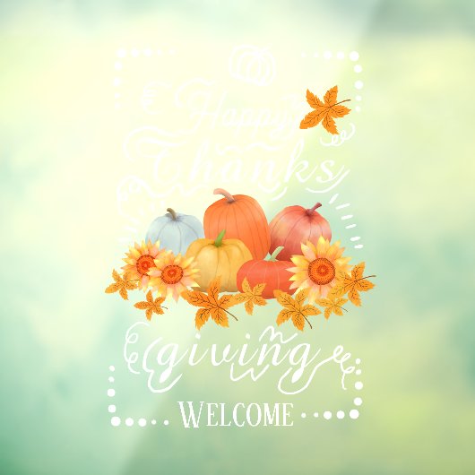 Autumn Pumpkin Raamsticker (Vel 3)