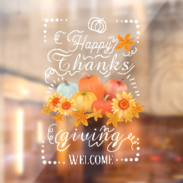 Autumn Pumpkin Raamsticker