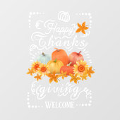 Autumn Pumpkin Raamsticker (Vel)