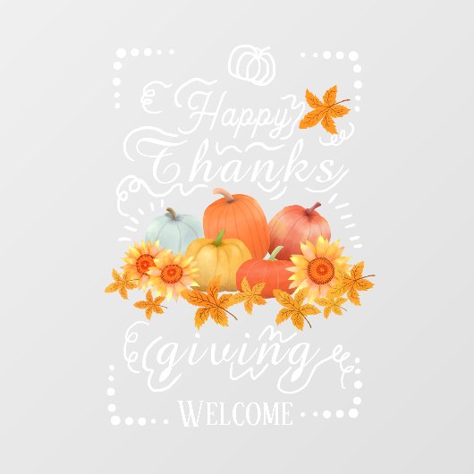 Autumn Pumpkin Raamsticker (Vel)