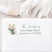 Autumn Pumpkin Return Address Etiket (Insitu)