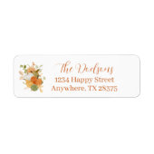 Autumn Pumpkin Return Address Etiket (Voorkant)