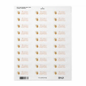 Autumn Pumpkin Return Address Etiket (Full Sheet)