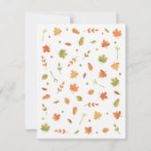 Autumn Pumpkin Spice Baby Shower Uitnodigingen (Achterkant)