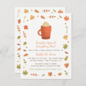 Autumn Pumpkin Spice Baby Shower Uitnodigingen (Voorkant / Achterkant)
