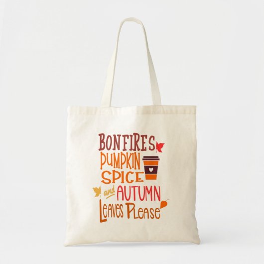 Autumn Pumpkin Spice Canvas tas (Voorkant)