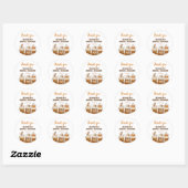 Autumn Pumpkin Spice Coffee Herfst Vrijgezellenfee Ronde Sticker (Vel)