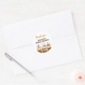 Autumn Pumpkin Spice Coffee Herfst Vrijgezellenfee Ronde Sticker (Envelop)