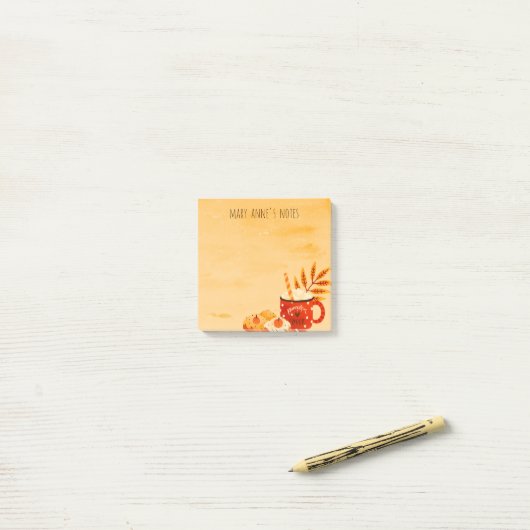 Autumn Pumpkin Spice Coffee Lover Herfst Vibes Post-it® Notes (Op bureau)