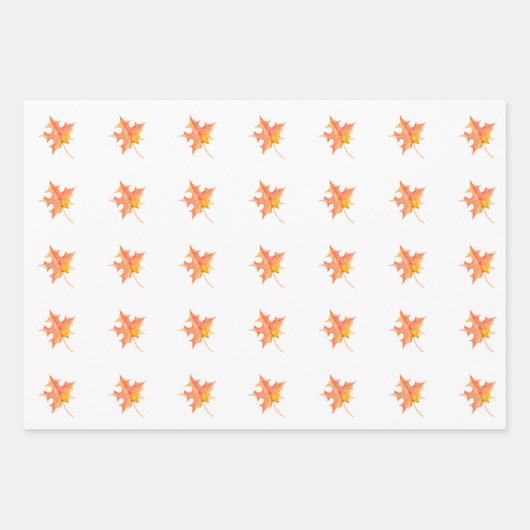 Autumn Pumpkin Spice en Leaves Inpakpapier Vel (Voorkant 3)