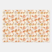 Autumn Pumpkin Spice en Leaves Inpakpapier Vel (Voorkant)