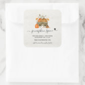 Autumn Pumpkin Spice | Handgemaakte Homemade Candl Vierkante Sticker (Tas)