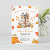 Autumn Pumpkin Spice Herfst Baby shower Kaart (Staand voorkant)