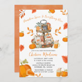 Autumn Pumpkin Spice Herfst Baby shower Kaart (Voorkant / Achterkant)