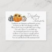 Autumn Pumpkin Sunflower Baby Display Shower Informatiekaartje (Voorkant)
