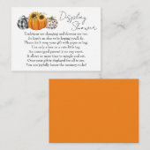 Autumn Pumpkin Sunflower Baby Display Shower Informatiekaartje (Voorkant / Achterkant)
