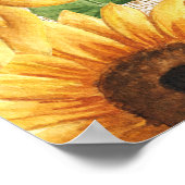 Autumn Pumpkin Sunflower Baby Sprinkle Welkom Poster (Hoek)