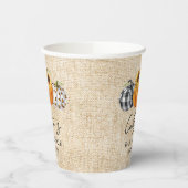 Autumn Pumpkin Sunflower Burlap Baby Sprinkle Papieren Bekers (Links)