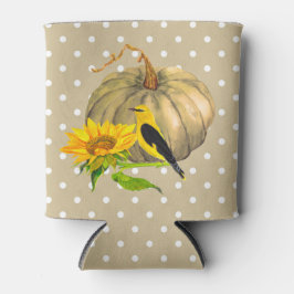 Autumn Pumpkin Sunflower en Finch Blikjeskoeler