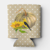 Autumn Pumpkin Sunflower en Finch Blikjeskoeler (Achterkant)