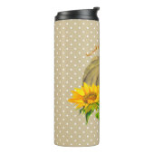 Autumn Pumpkin Sunflower en Finch Thermosbeker (Gedraaid links)