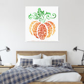Autumn Pumpkin Swirl Canvas Afdruk (Insitu (Slaapkamer))