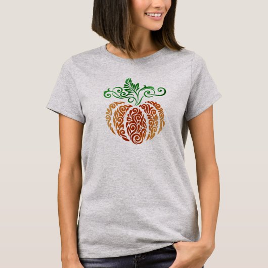 Autumn Pumpkin Swirl T-shirt (Voorkant)