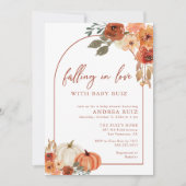 Autumn Pumpkin Terracotta Baby shower Invitation Save The Date (Voorkant)