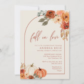 Autumn Pumpkin Terracotta Bridal Shower Save The Date (Voorkant)