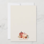 Autumn Pumpkin Terracotta Bridal Shower Save The Date (Achterkant)