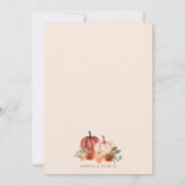 Autumn Pumpkin Terracotta Bridal Shower Save The Date (Achterkant)