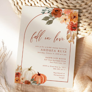 Autumn Pumpkin Terracotta Bridal Shower Save The Date