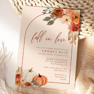 Autumn Pumpkin Terracotta Bridal Shower Save The Date