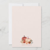 Autumn Pumpkin Terracotta Bridal Shower Save The Date (Achterkant)