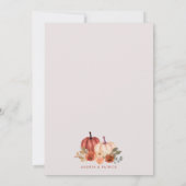 Autumn Pumpkin Terracotta Bridal Shower Save The Date (Achterkant)