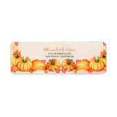 Autumn Pumpkin | THANKSGIVING Etiket (Voorkant)