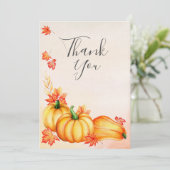 Autumn Pumpkin | THANKSGIVING Kaart (Staand voorkant)