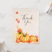 Autumn Pumpkin | THANKSGIVING Kaart (Voorkant / Achterkant in situ)