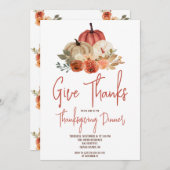 Autumn Pumpkin Thanksgiving op het entertainmentst Kaart (Voorkant / Achterkant)