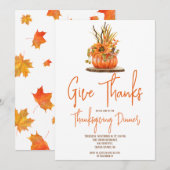 Autumn Pumpkin Thanksgiving op het entertainmentst Kaart (Voorkant / Achterkant)